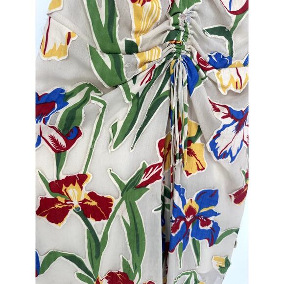 Tory Burch Painted Iris Clarissa Dress Sz 2 - Picture 4 of 8